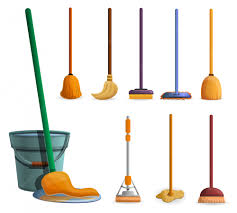 FULL BROOMS & TOLIET BRUSHES